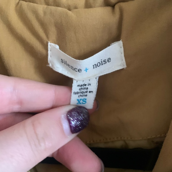 Urban Outfitters Silence + Noise Yellow Kelly 3/4 Sleeve Swing Anorak Jacket - Picture 11 of 13